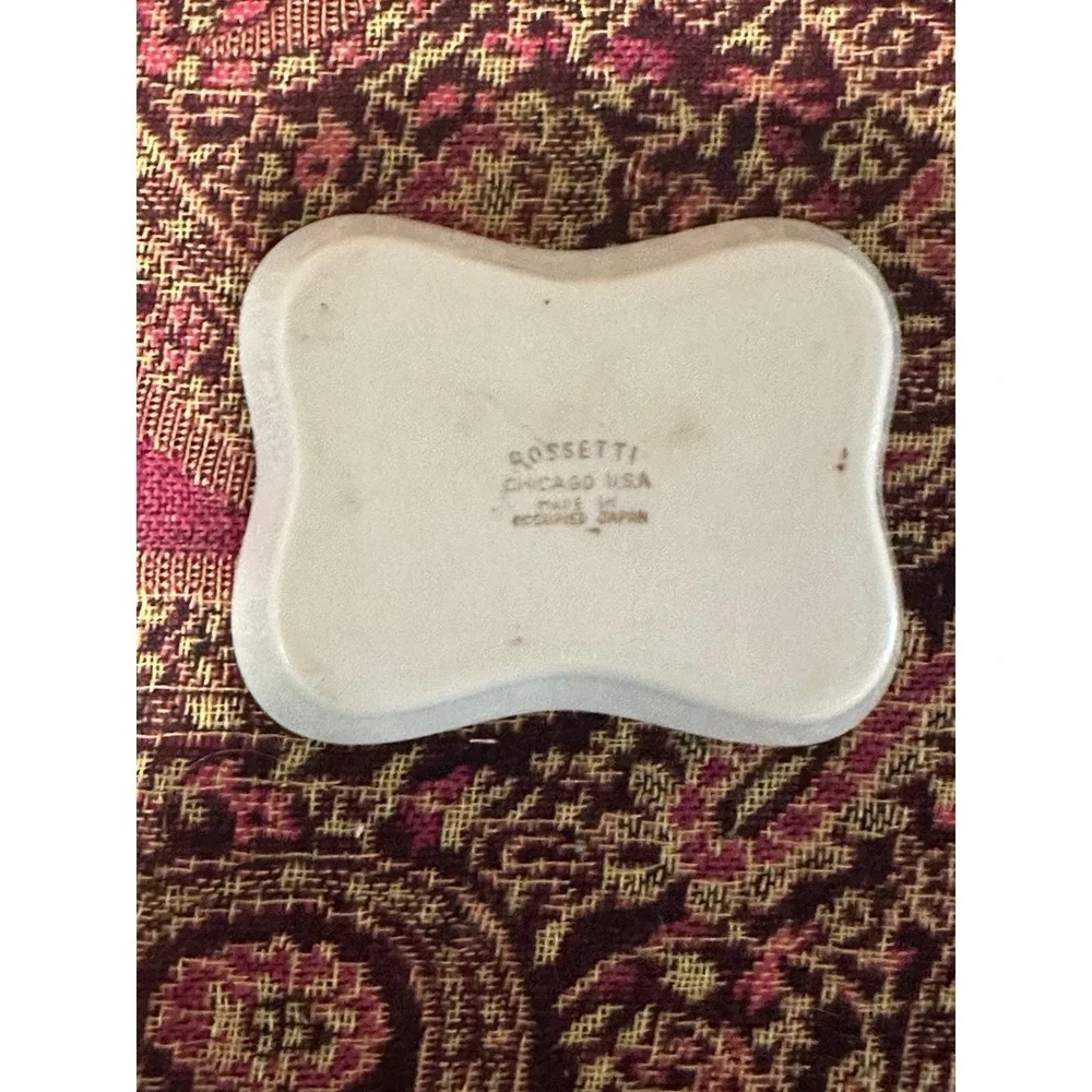 VTG Rossetti Spring Violets trinket dish Gilded Gold Rim Occupied Japan 40s